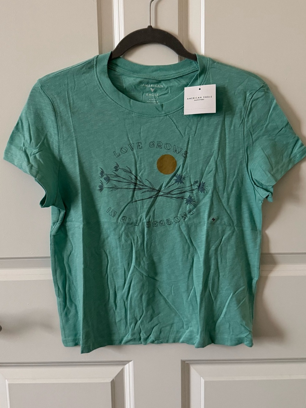 ☀️ Summer Sale! American Eagle Graphic Tee - "Love Grows In All Seasons" NWT